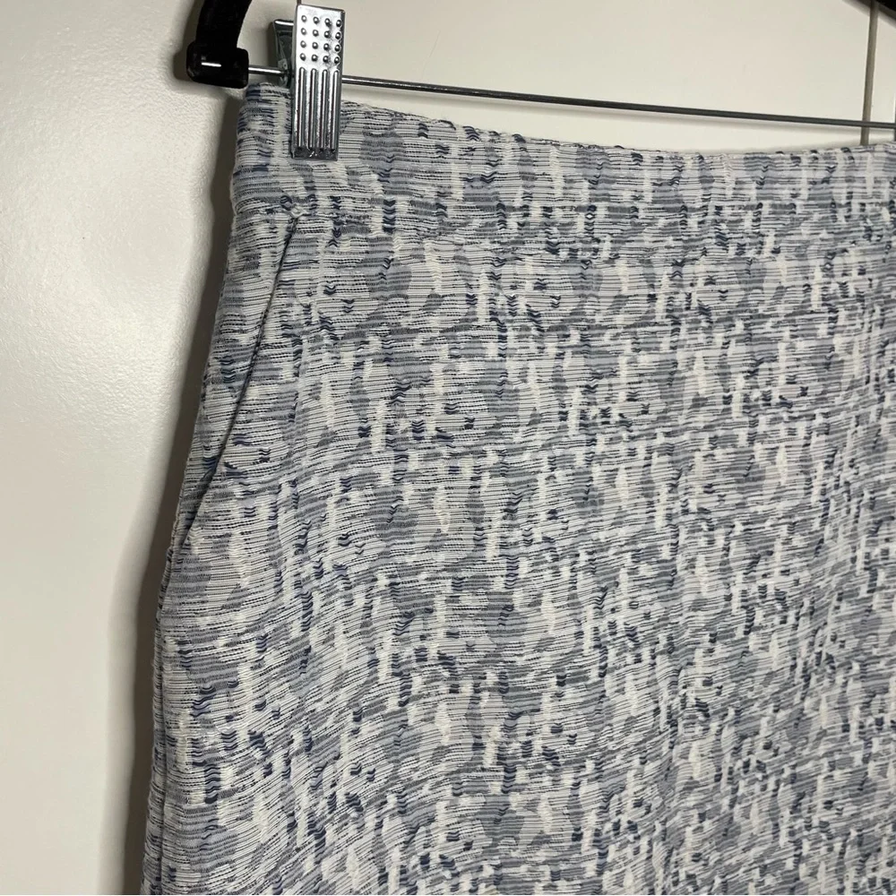 Ann Taylor LOFT Petaled Jacquard Pocket Shift Skirt Size 6 Midnight Cobalt NWT